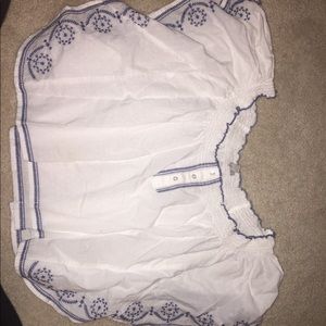 Blue Embroidery Blouse